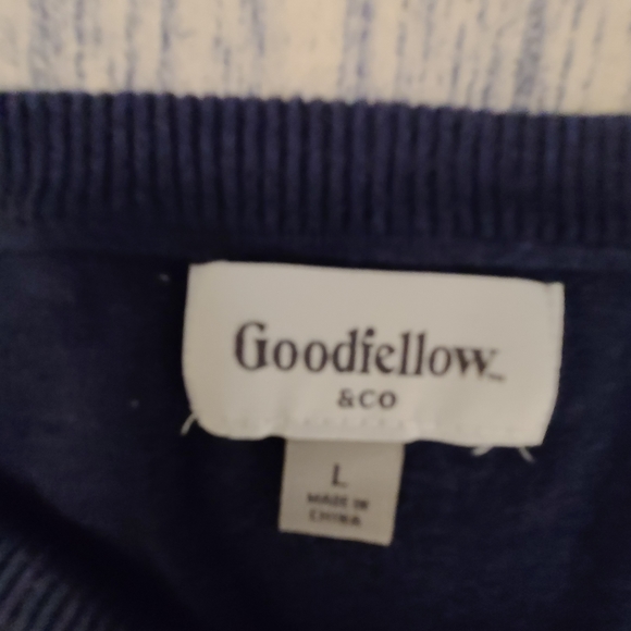 Goodfellow & Co large Crewneck Long Sleeve Sweater Mens Fair Isle Red Blue - Picture 5 of 6